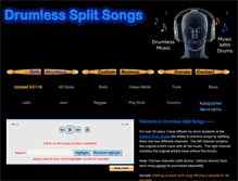Tablet Screenshot of drumlesssplitsongs.com